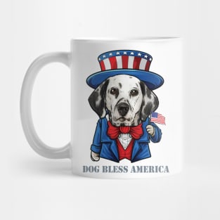 Dalmatian Dog Bless America Mug